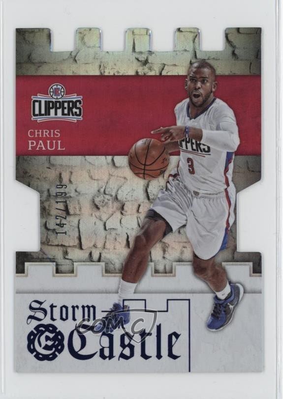 2016-17 Panini Excalibur Storm the Castle Blue /199 Chris Paul #14 rf2