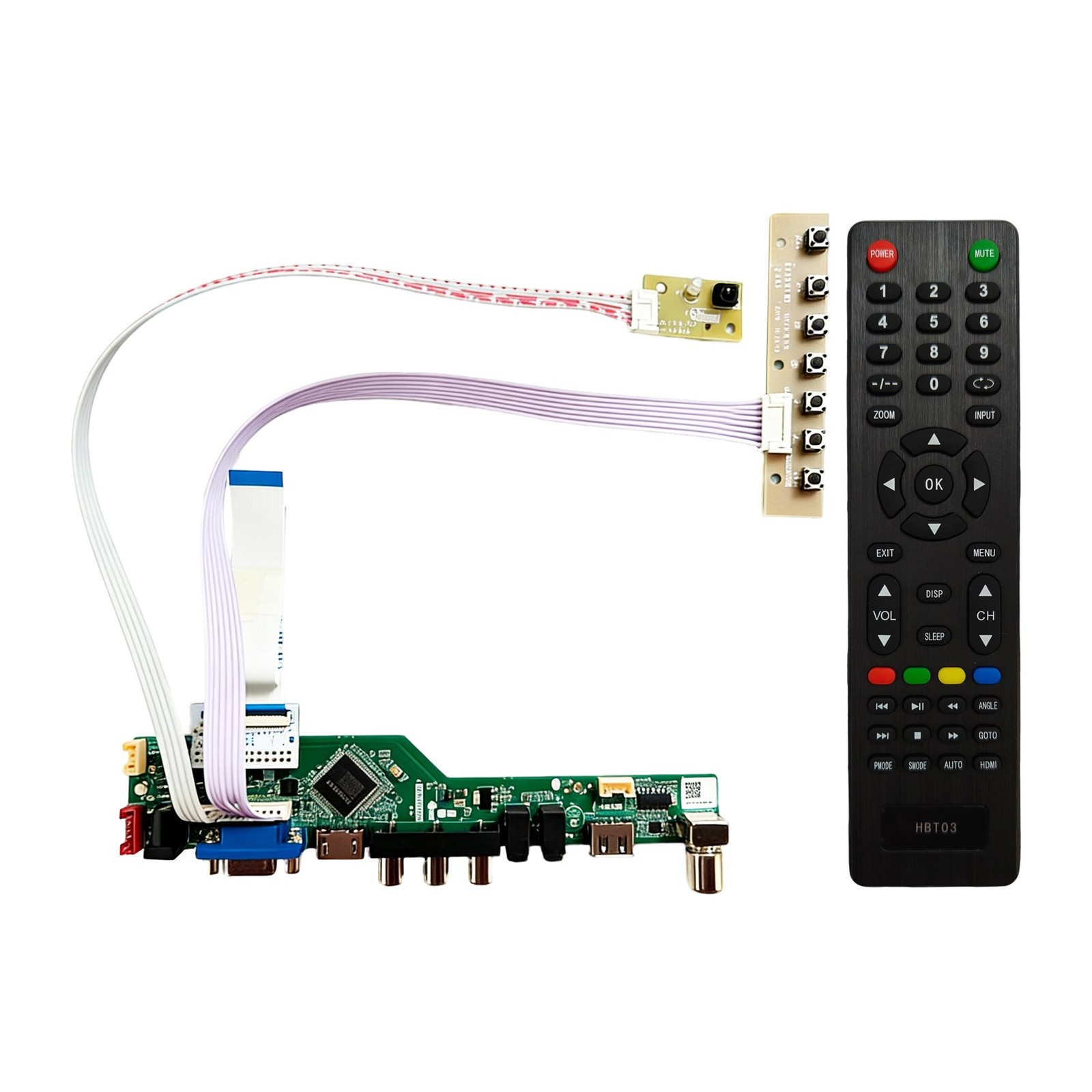 H/D USB VGA AV RF Audio Control Board For 7inch 1280x800 HSD070PWW1 LCD Screen