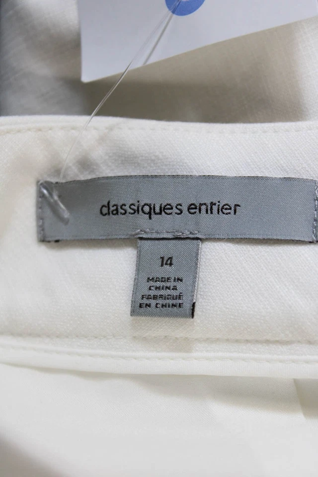 Classiques Entier женщин молнии мухи высоты прямой брюки брюки белый 14 - Изображение 4 из 4