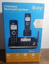 AT&T - 2 Handset Connect to Cell Answering System with Unsurpassed Range - Black