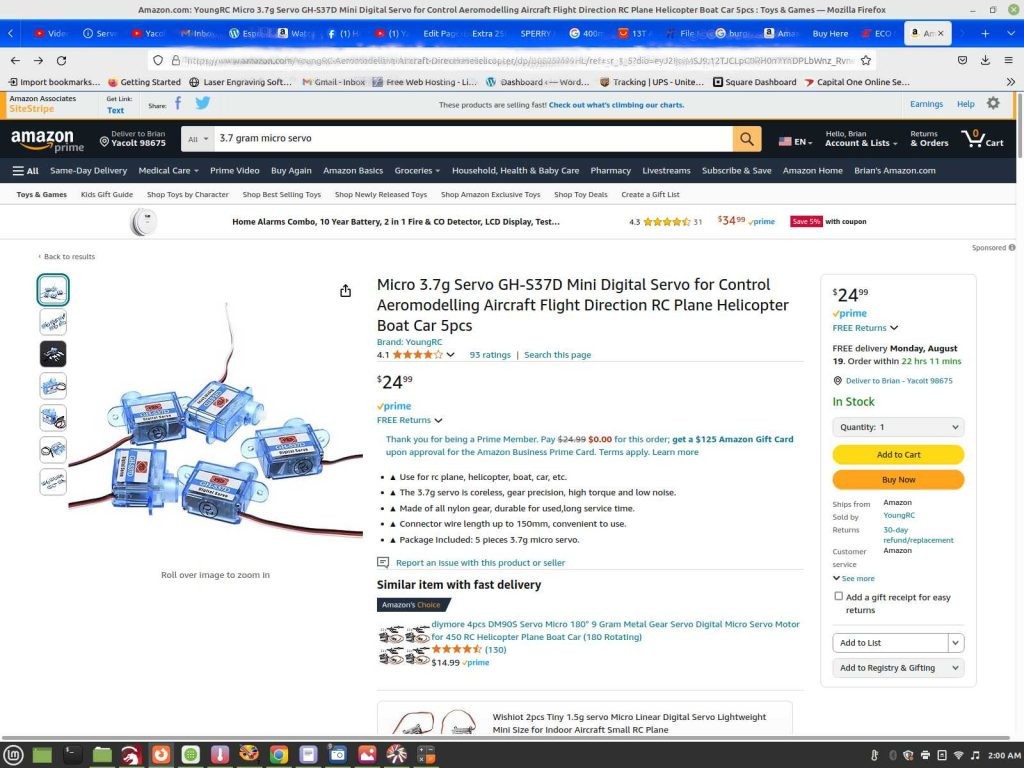 EXTRA 250-26" wingspan RC plane kit  3d/Sports free shipping w/covering included