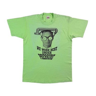 Vintage 90s Data Instruments Transducer Products T-shirt Neon Green Tee L / XL