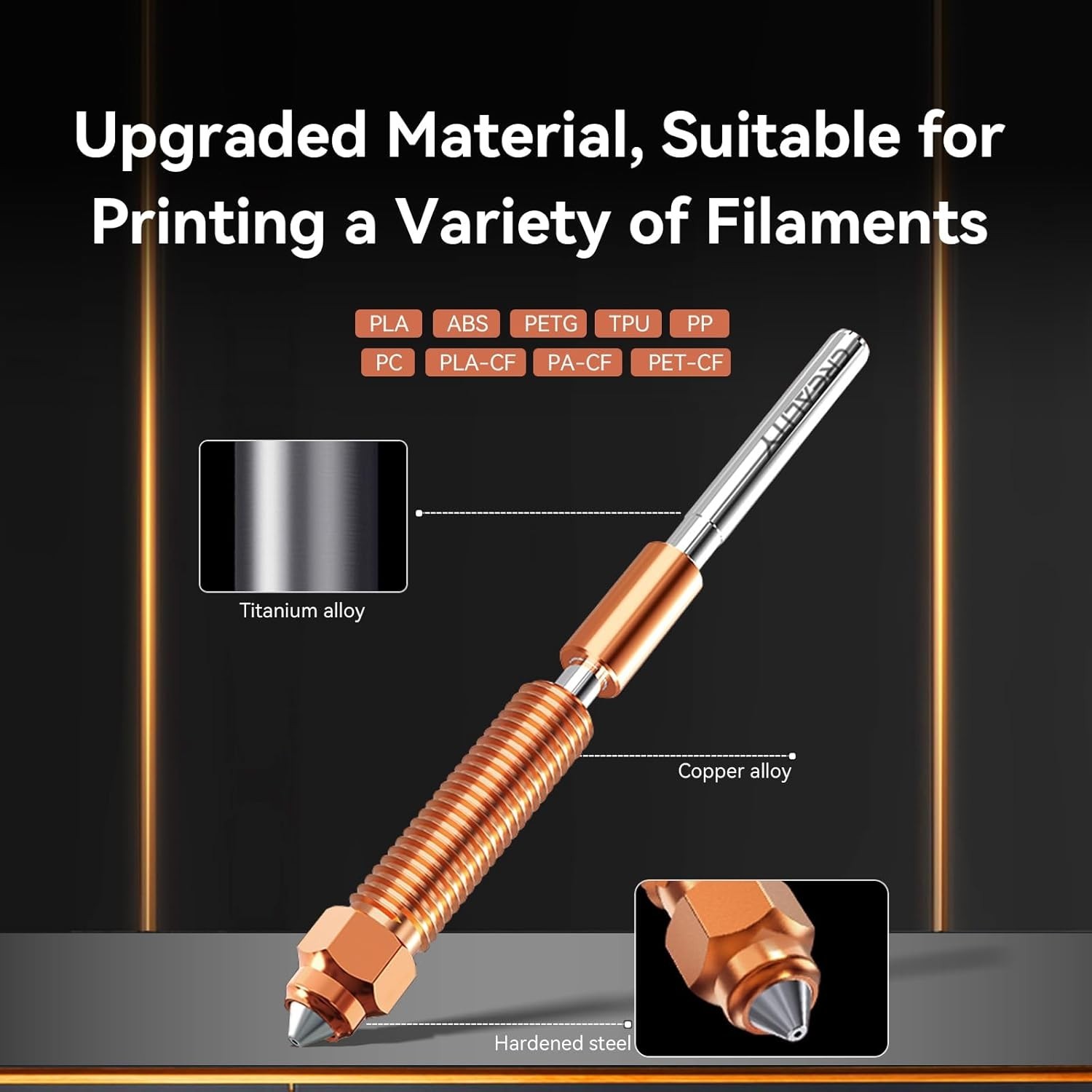 K1 Max Hotend Upgrades: Durable Ceramic Heating Block for 300°C Printing