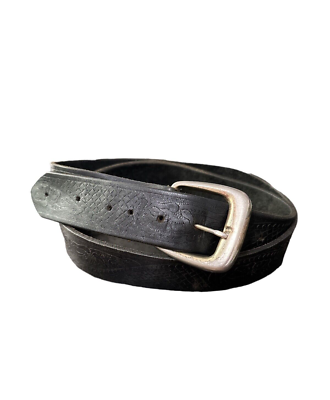 EUC! ?Nice Classic Black Leather Belt ? 112 Signature Leather Belt - Black - Copper main image 2