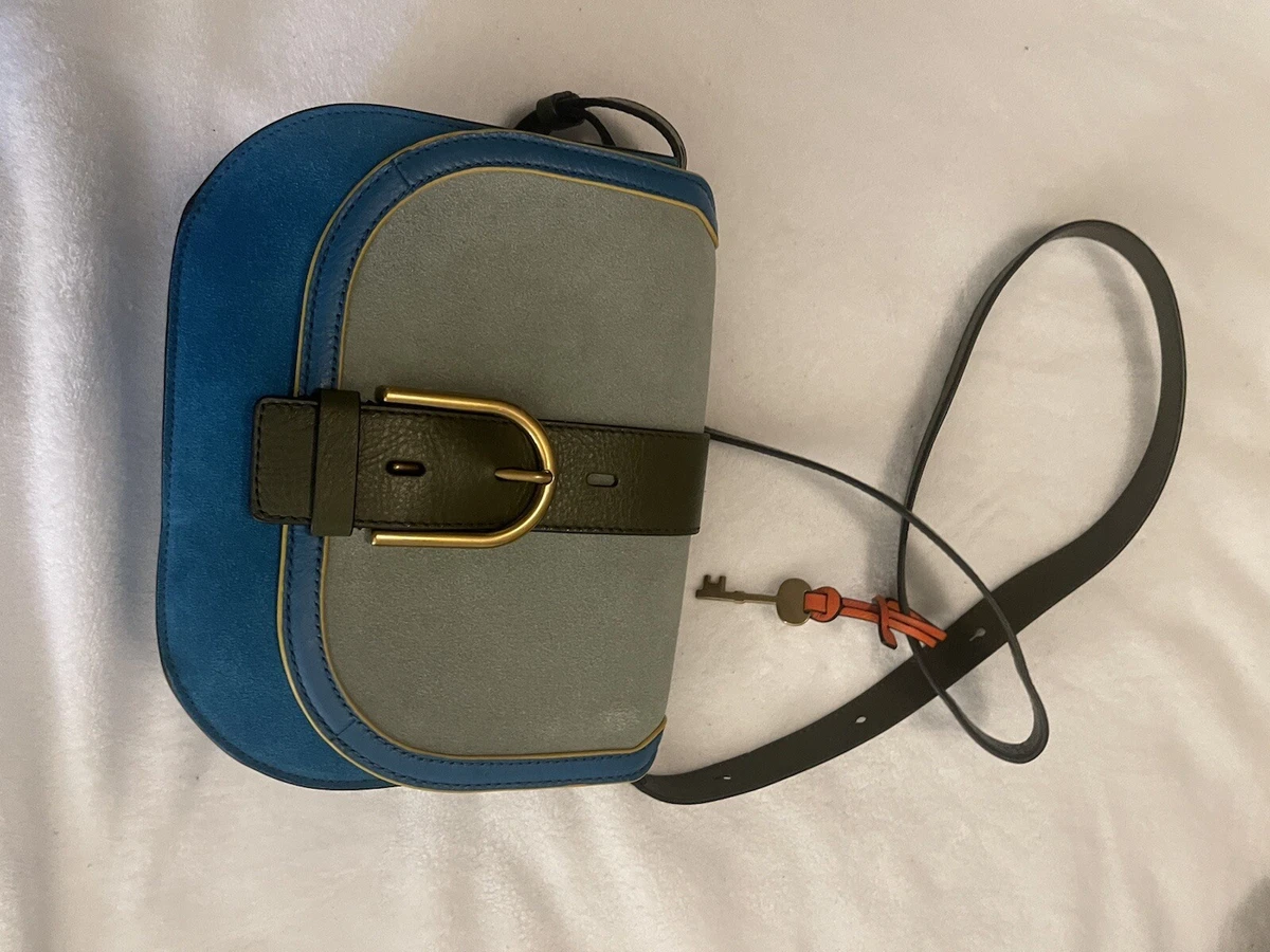 fossil wiley saddle bag new leather