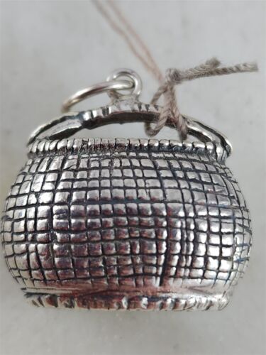 REO Vintage Sterling Silver 3D Woven Wicker Basket
