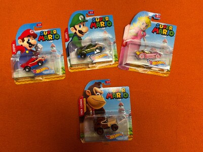 Hot Wheels Character Cars Super Mario Mario Luigi Peach 