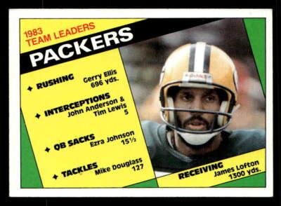 Packers Team Leaders - James Lofton TL 1984 Topps  Card #263 Green Bay Packers