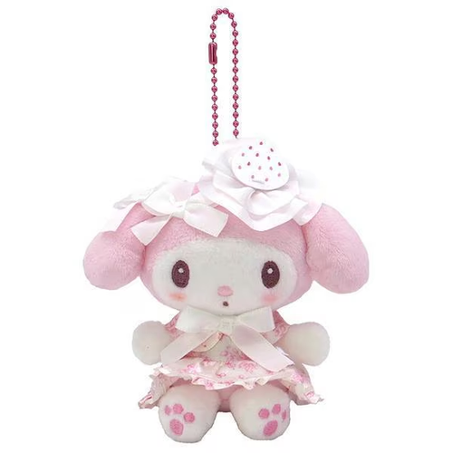 Sanrio Plush doll Keychain My Melody Mascot Collection White Strawberry NEW - 第 1/1 張圖片