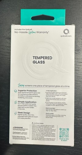 Quikcell Tempered Glass for Moto G Play 2023 BRAND NEW !!!!! - Picture 2 of 2