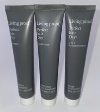 3Pc Living Proof Perfect Hair Day Shampoo,Conditioner,Style Treatment 1oz TRAVEL