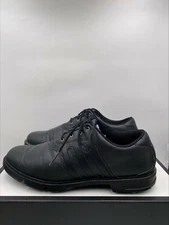 Adidas Men's Z-Traxion Golf Shoes Black Leather Spikes Cleats 104396 Size 9 US