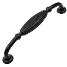 GlideRite 5" CC Fluted Cabinet Hardware Arch Pull Matte Black - 4046-MB-1