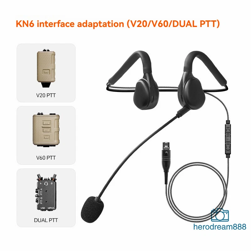 FCS X12 Military Earphones Tactical Headset KN6 Connector Work for V60 Dual PTT - Image 3 of 4