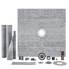 VEVOR Kit de Plato para Bordillo de Ducha 1828 x 1828 x 32 mm con Brida Central