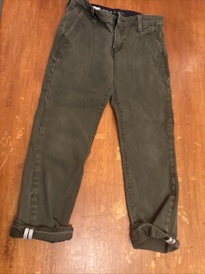 LEVIS Slim COMMUTER PRO Stretch Denim Cycling Pants Green Side Pocket Mens 28x26