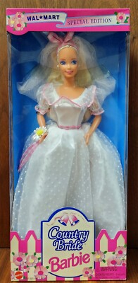 94 Mattel Vintage~~COUNTRY BRIDE BARBIE Blonde~~Walmart Special
