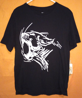 Shirt, Puma, black w/white cat, men's L by Puma