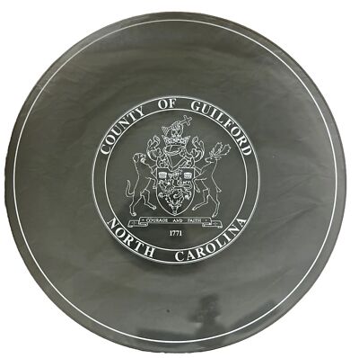 Guilford County, NC Glass Plate, Original Box And Hangers
