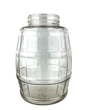 1973 Duraglas Owens Illinois Glass Pickle Keg Barrel Store Counter Jar 13"