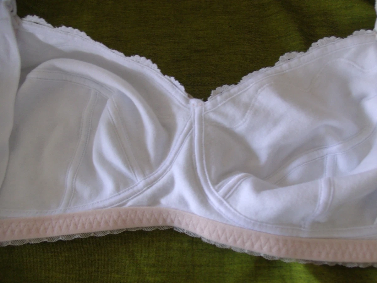 Marks & Spencer White Mix Wire Free Lace Overlay Drop Down Cup Nursing Bra  34DD