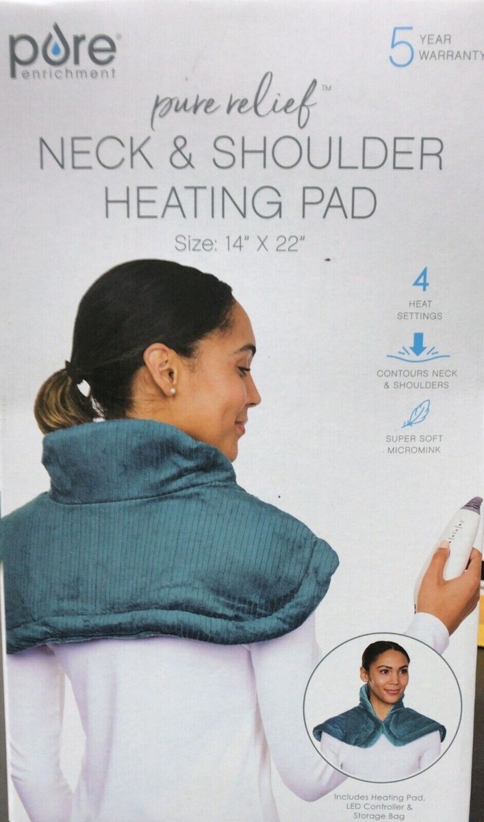 Pure Enrichment Pure Relief Neck u0026amp; Shoulder Heating Pad, Size  14u0026#039;u0026#039; x 22u0026#039;u0026#039; | eBay