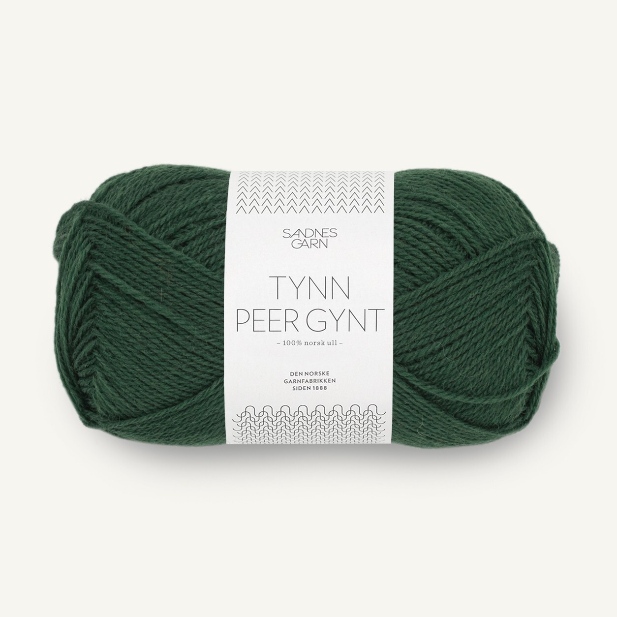 Tynn Peer Gynt by Sandnes Garn - Forest Green (8082) - 50 g / approx. 205 m Wool