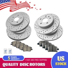 Front Rear Brake Rotors Ceramic Pads For 2016-2019 Chevry Cruze Volt Bolt Euv
