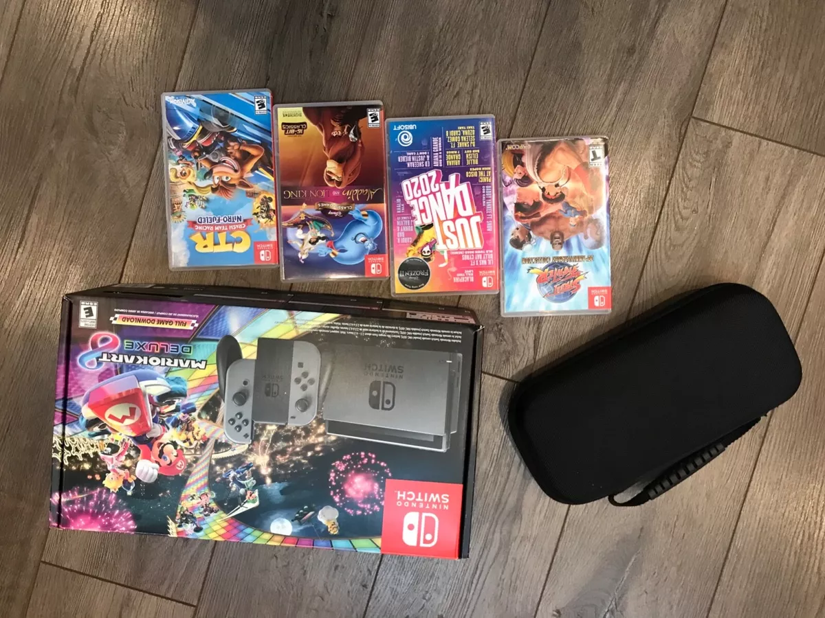 Nintendo Switch Bundle with Mario Kart 8 Deluxe - Gray 