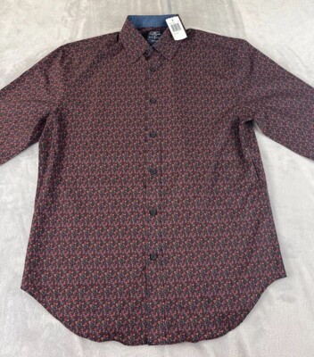 Society Of Threads Long Sleeve Slim Fit Button Up shirt size small