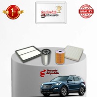 Kit Wartung 4 Filter Hyundai Santa Fe III 2.2 Crdi 147KW 200CV Ab 2015