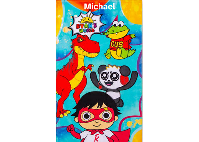 Personalized Towel - Ryan's World Design - Embroidered Beach Towel