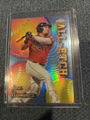 JOSE RAMIREZ 2024 Topps Chrome Baseball All-Etch Refractor Cleveland Guardians!