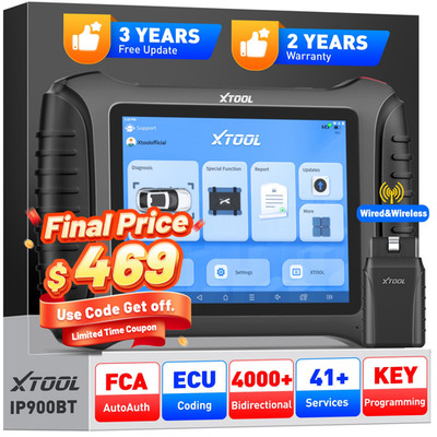 2026 XTOOL IP900BT Wireless OBD2 Scanner Car Diagnostic Tool ECU Coding 41+Reset