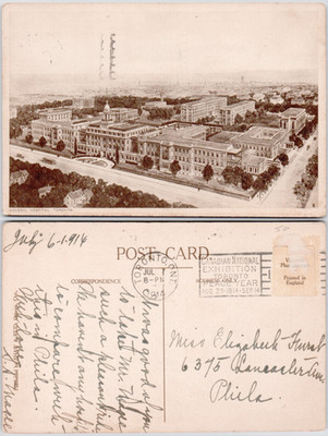 Canada Toronto 1914 General Hospital Aerial City National Exhibition Postcard