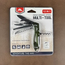 High Sierra 12 in 1 High Grade Steel Multi-Tool DurableConstruction Green HS1705