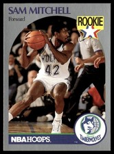 1990-91 Hoops Sam Mitchell Rookie Minnesota Timberwolves #188
