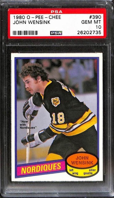 1980 O-Pee-Chee #390 John Wensink PSA 10 GEM-MT 26202735