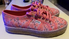 Image of Superga Pink Floral Platform Trainers size 6 new  