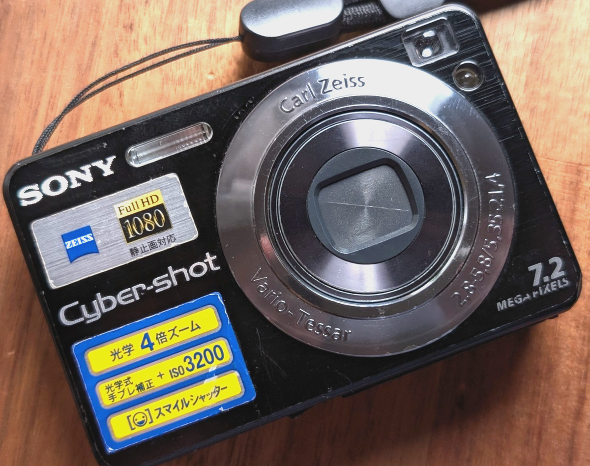 Appareil Photo Sony Cyber-shot DSC-W120 7.2MP Compact – Fonctionne + Chargeur