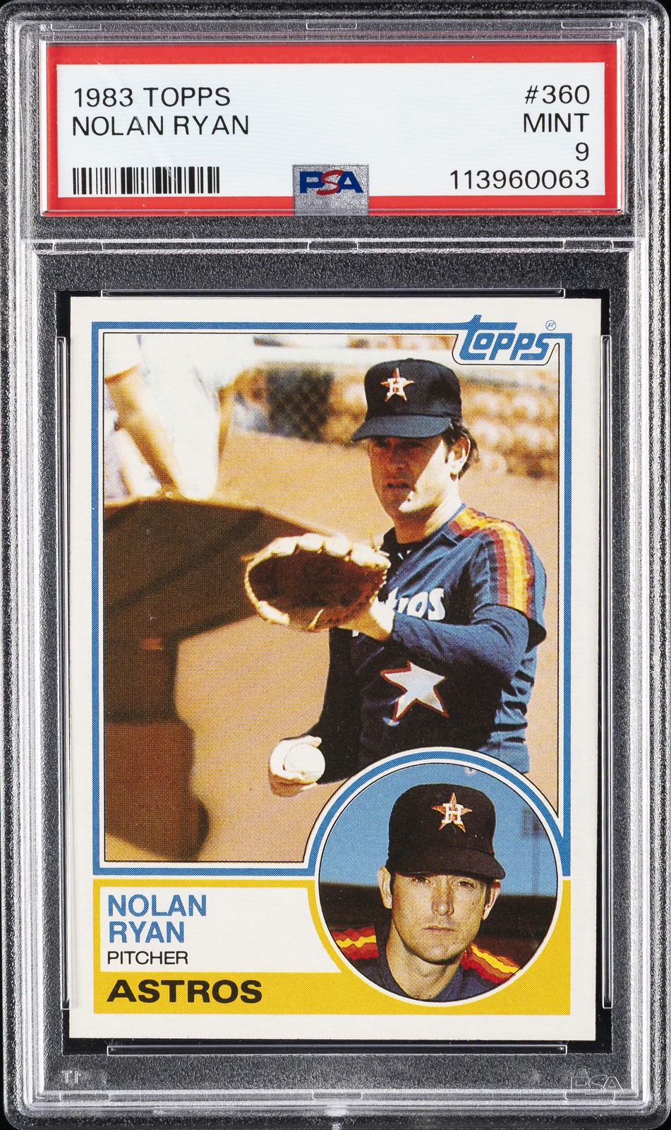 1983 TOPPS #360 NOLAN RYAN PSA 9