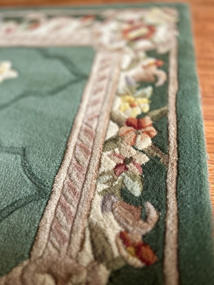 Alfombra limitada francesa Royal Handwove 100 % lana.©️Royal Palace edición Fleur de Lis  Foto 3 de 4