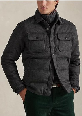 by Polo Ralph Jacket Letterman Wool-Blend M ウールジャケット Lauren ジャケット・アウター