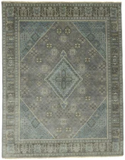 Handmade Tribal Geometric Oriental Rug 8X10 ft Muted Living Room Decor Carpet