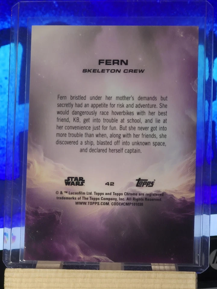 FERN- 2025 Topps Star Wars Sapphire Orange Refractor 24/50 - Image 3 of 4