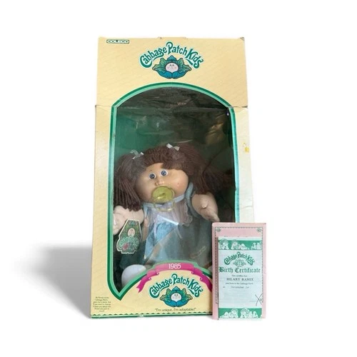 1985 Hilary Ranee Brown Hair /Blue Eyes DIMPLE, CABBAGE PATCH GIRL VTG