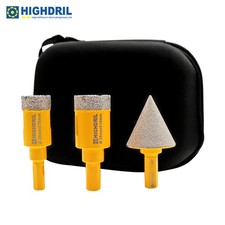 Diamond Drilling Chamfer Bit Granite Marble 20/25mm/1-3/8" EVA Tool Kit 3pcs/set