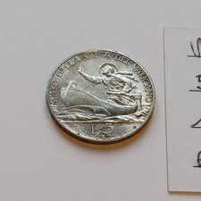 Silver Coin Città Del  Vaticano Pio XII 5 Lire 1939 Roma Fdc Lotto Argento 240