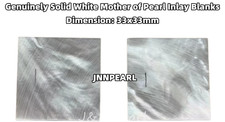 JNNPEARL Mother of Pearl Blanks Guitar Inlay Genuinely Solid 33x33x 1-2mm , 2pcs