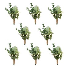 Green Boutonniere Men Wedding Eucalyptus Plant Groom Boutonniere for Wedding ...